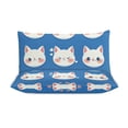 thumbnail image 3 of 3 Pcs Soft Bedding Set, Includes 1 Duvet Cover with Zipper And 2 Pillow,Shams Cartoon Cute Cat King(102"×90"), 3 of 8