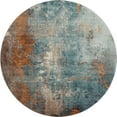 thumbnail image 2 of Addison Rugs Mayfield Premium Machine Washable Transitional Abstract Teal Round Rug, 8' x 8', 2 of 6