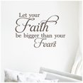 thumbnail image 6 of Let your Faith Be Bigger Than Your Fears Spiritual Bible Quote Vinyl Lettering Wall Decal Sticker Jesus God Decals - Size: 12.5"H x 16.5"L - Color: Brown, 6 of 6