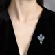 thumbnail image 4 of Broche de flor de lavanda para mujer, con diamantes de imitación de cristal, hecho a mano, elegante, broches de joyería, accesorios para mujeres y niñas, 4 of 5