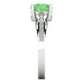 thumbnail image 3 of 2.21ct round cut green Zircon 18k white gold Bridal Wedding Engagement Promise Anniversary Ring for Women size 7.25, 3 of 7
