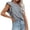 Grey, variant on cfhntfmh Womens Summer Tops 2025 Trendy Casual Crew Neck Ruffle Cap Sleeve Blouse Shirts Solid Tunic Tops