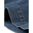 thumbnail image 6 of INSPIRE CHIC Women's Denim Jacket Short Puff Sleeves Turndown Collar Jean Jacket XS Blue, 6 of 7