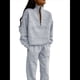 thumbnail image 1 of Conjunto Deportivo de 2 Piezas para Mujer: Sudadera de con Media Cremallera y Pantalón de Chándal Gris L, 1 of 8