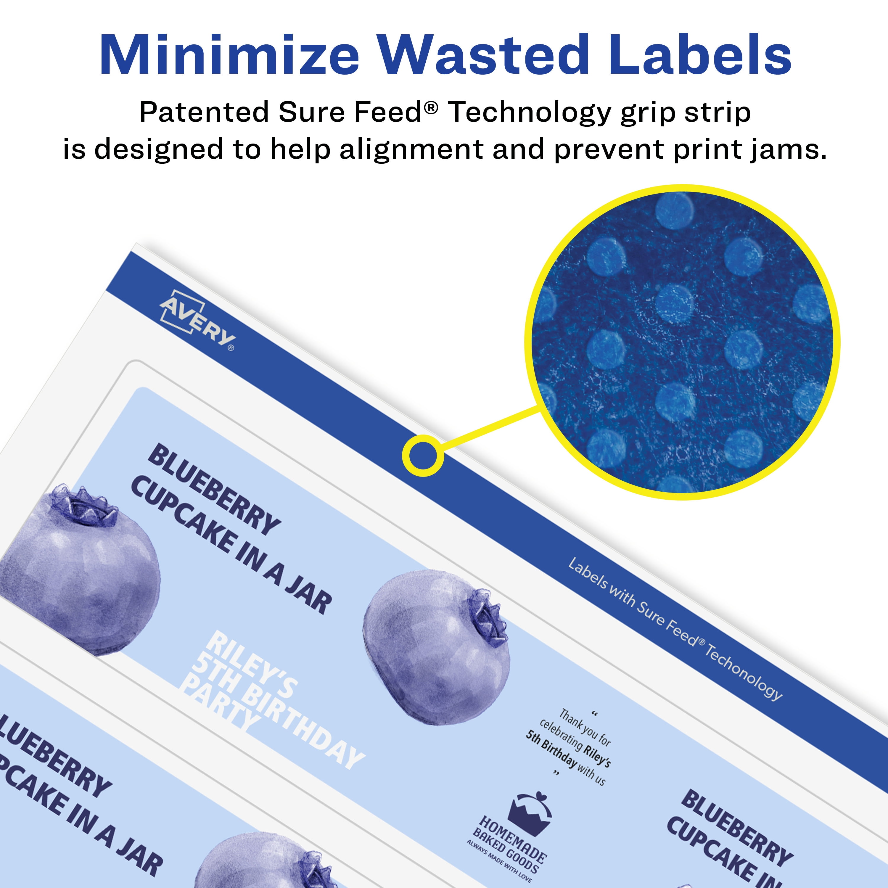 Avery Removable Rectangle Labels, 2.25" x 7.75", 200ct