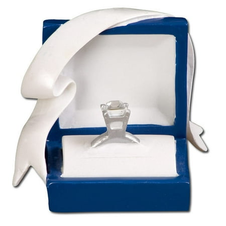 Marry Me Engagement Blue Box Diamond Ring Personalized Christmas Ornament DO-IT-YOURSELF