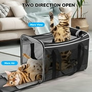 WFUN Rolling Pet Carrier with Wheels for Small Medium Dogs and Cats up to 20lb, Airline Approved Pet Dog Cat Travel Carrier Bag for Travel Flight Camping Outdoor,Black