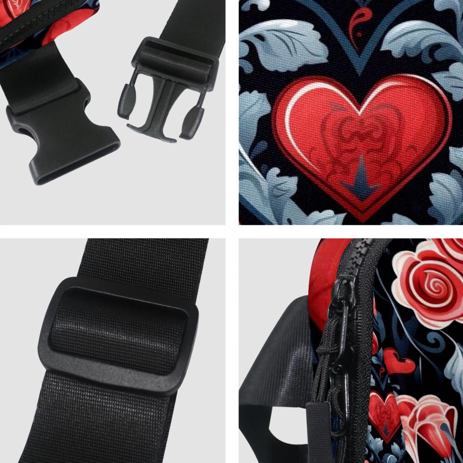 Valentine's Day Love Money Belt Waist Bag Fanny Pack - Lightweight Adjustable with Extension Strap Unisex