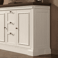 thumbnail image 7 of 48 Inches Buffet Cabinet with Storage, 34" Tall Farmhouse Sideboard Buffet with 3 Drawers and 2 Doors, Rustic Wood Coffee Bar Cabinet with Adjustable Shelves,Credenza for Kitchen,Living Room, White, 7 of 7