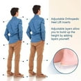 thumbnail image 6 of Gel Shoe Lifts for Women Men Uneven Legs, Adjustable Orthopedic Heel Lifts for Heel Pain and Leg Length Discrepancy,Heel Wedge Inserts(4/8/12 Pair), 6 of 8