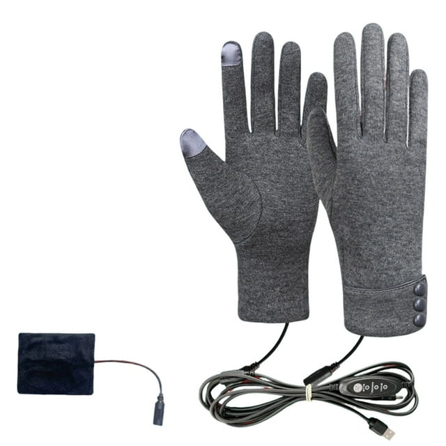 Portable Heating Gloves Usb Rechargeable Hand Warmer With Fingerless Design, Detachable Washable Heating Pads And Long-Lasting Battery For Indoor Outdoor Winter Activities, Work And Sports