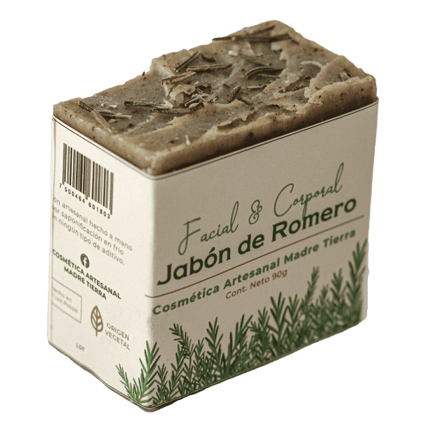 Jabón de romero 90gr MADRE TIERRA JABONERIA Taller MT Facial Corporal Natural