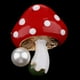 thumbnail image 3 of Broche de Joyería perfecl Broche de Hongos Rojo, 3 of 8