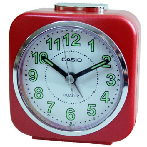 Casio Alarm clock TQ1434D Table Top Travel With Alarm Clock Red