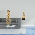 thumbnail image 2 of Escultura de resina de llama dorada, figura de arte moderno, adorno decorativo para oficina, dormitorio, sala de estar, armario, chimenea, recuerdo., 2 of 8