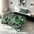 thumbnail image 2 of Manfei Abstract Watercolor Brushstroke Twin Comforter Sets, Green Black White Ombre Bedding Set, Black Reversible 2-Piece, 1 Comforter and 1 Pillowcase, 2 of 6