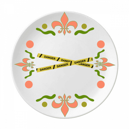 

Logo Danger Line Art Deco Fashion Flower Ceramics Plate Tableware Dinner Dish