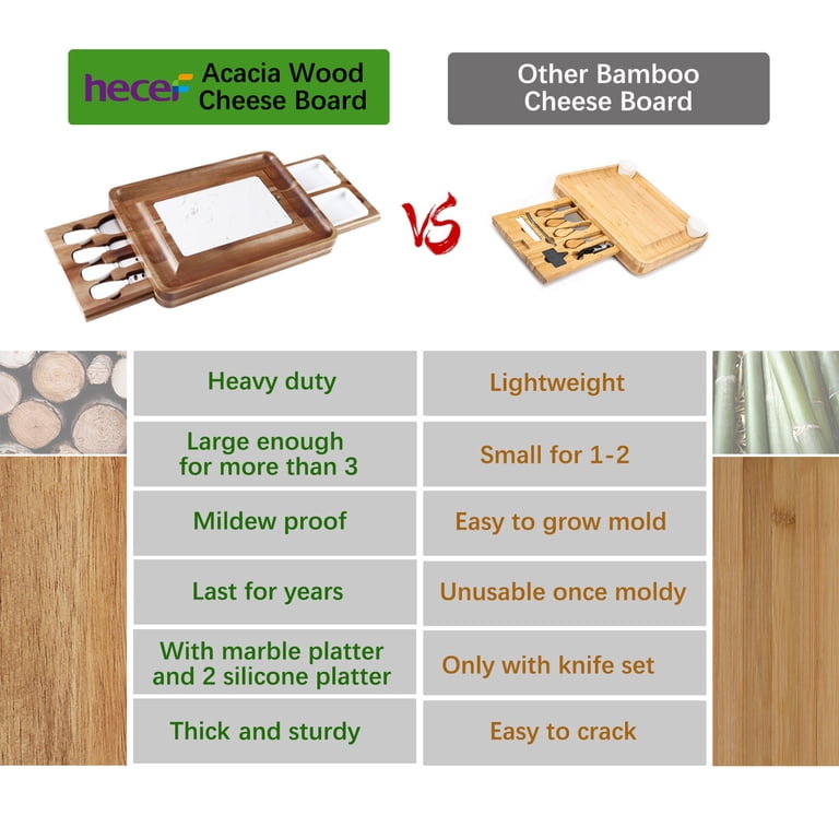 Hecef Premium Acacia Wood Charcuterie Board Set with Accessories photo 7