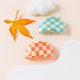 thumbnail image 2 of WeiHuan Toys Store Pinzas para el cabello grandes, pasadores de tortuga, pinzas para mujeres, agarre antideslizante, diseño de celosía, pinzas para el cabello, pinzas estéticas, pinzas a cuadros, acce, 2 of 5