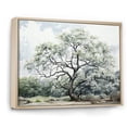 thumbnail image 2 of Designart "White Green Muted Tree" Landscape Trees Floater Framed Wall Decor, 2 of 7