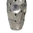 thumbnail image 5 of DecMode 13", 11"H Geometric Open Framed Silver Aluminum Metal Vase with Circular Plates, Set of 2, 5 of 11