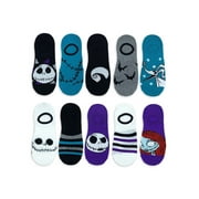 Nightmare Before Christmas Women's Stay-Put Liner Socks, 10-Pack, Size 4-10