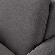 Dazone Modern Accent Chair Single Sofa Comfy Upholstered Arm Chair Living Room Furniture(Black)
