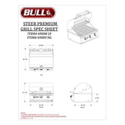 Bull Steer Premium 25-Inch 3-Burner Built-In Natural Gas Grill - 69009
