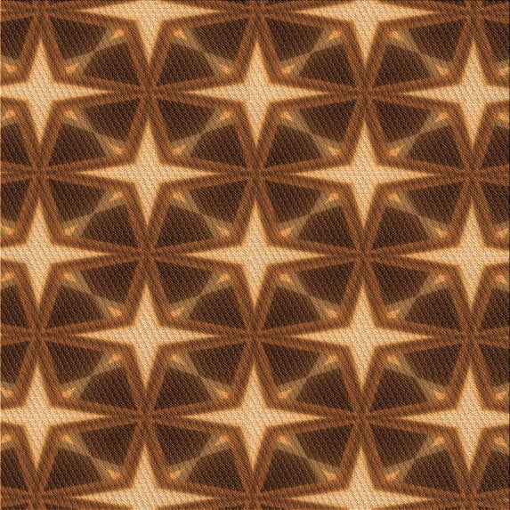 Ahgly Company Indoor Square Patterned Blood Red Brown Area Rugs, 8' Square