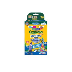 Crayola Mini Retro PIP Magnetic Tiles 24-Piece Set