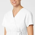 thumbnail image 4 of Wink WonderWORK Maternity Mock Wrap Scrub Top, White, 3X Womens Plus, 4 of 5