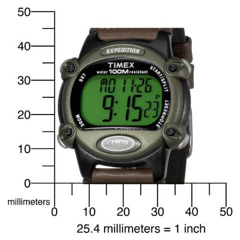 Men's T48042 Expedition Full-Size Digital CAT Brown Mixed Material Strap Watch