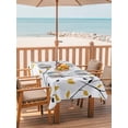 thumbnail image 2 of 60x84 Inch Outdoor Tablecloth with Umbrella Hole Zipper Rectangle Yellow Black Branches Rectangular Tablecloths Outside Waterproof Spring Rusitc Botanical Leaves Patio Table Cover for Picnic Party, 2 of 8