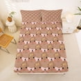 thumbnail image 5 of Erosebridal rodent Animal Capybara Queen Sheet Sets,Pink Brown Bed Set For Kids 4-Piece, 5 of 6