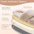 thumbnail image 3 of Womens Slippers Fuzzy Slippers House Slippers Plush Furry Fur Open Toe Cozy Memory Foam House Slippers for Women,Fluffy Slippers for Womens and Girls Thick Sole, 3 of 7