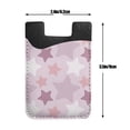 thumbnail image 6 of YFYANG Universal Adhesive Cell Phone Card Holder, Pink Star Texture Leather Cell Phone Wallet Sticker, 6 of 6