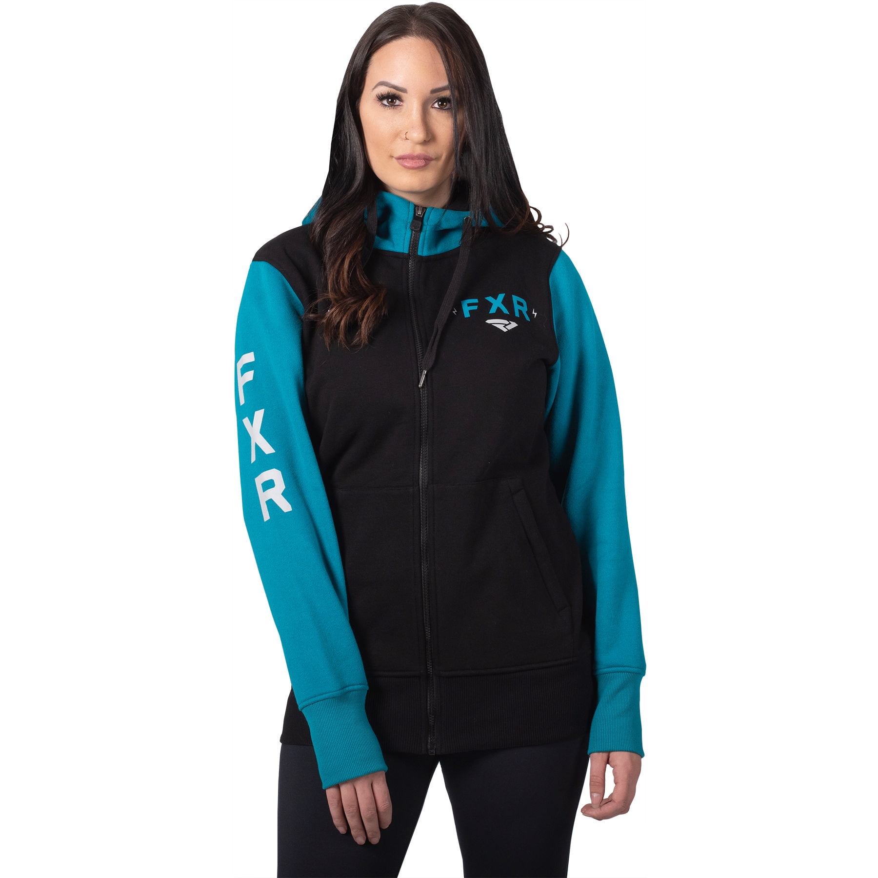 FXR FXR Womens Teal/Black Bolt Zip Hoodie Snowmobile 2020 Walmart