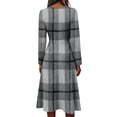 thumbnail image 5 of Floral Dress for Women V Neck Vintage Long Sleeve Work Casual Dress Elegant Formal Wrap Dress, 5 of 6