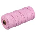 thumbnail image 1 of Unique Bargains Cotton Rope Twine String Twisted Braided Cord, Dark Pink 100m/109 Yard for Wall Hanging, Macrame Knotting, 1 of 7
