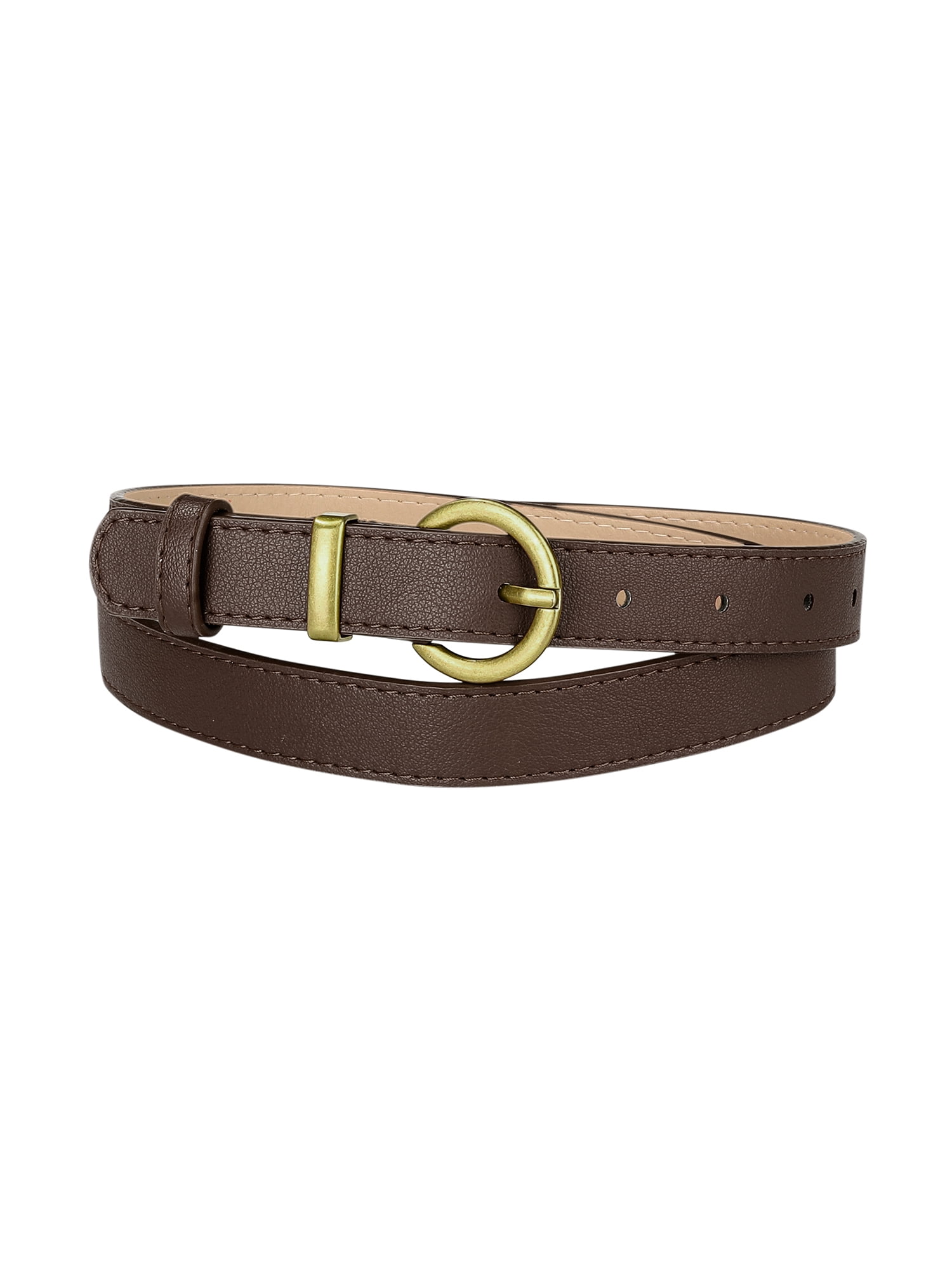2583 Fashion Womens Faux Leather Belts With Pin Buckle Waist Belt Gothic Punk Leather Belt Metal Buckle Waist Strap Designer  main image 4