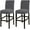 Dark Grey, variant on XmhyTop-A 2 Pack Stretch Bar Stool Covers Pub Counter Stool Chair Covers with Back Washable Barstool Seat Slipcover with Elastic Bottom (Beige)