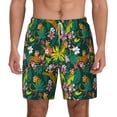 thumbnail image 2 of Picia Cute Tribal Leopards pattern Mens Swim Trunks with Compression Liner Stretch Beach Shorts Quick Dry with Zipper Pockets No-Chafing Board Shorts-3X-Large, 2 of 9