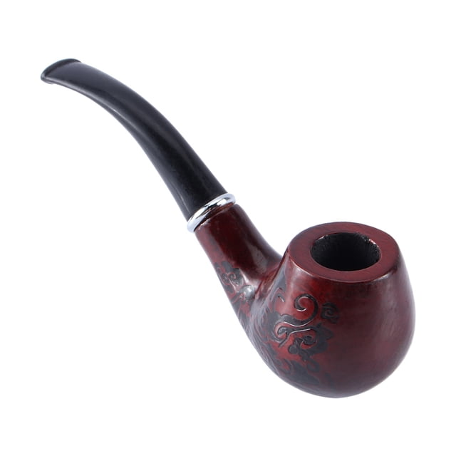 Pipa de fumar tallada, duradera, con revestimiento de madera, pipa de fumar de madera tallada, pipa de fumar compacta y liviana
