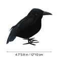 thumbnail image 7 of EUDIDV Spooky Halloween Ornaments Halloween Figurines 6pc Simulation Crow Decoration All Saints Crow Props Simulation Party Supplies Decoration, 7 of 7