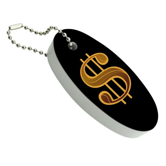 Dollar Sign Symbol Floating Foam Keychain Fishing Boat Buoy Key Float