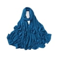thumbnail image 4 of Pañuelo para la cabeza para mujer, de algodón, color liso, cómodo Azul, 4 of 9