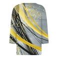 thumbnail image 7 of Zedker Casual Loose Fits V-Neck Tunic Tops for Women,Elegant Unique Printed Blouses with 3/4 Sleeve, Comfy Soft Shirts for Fall,Gray,S, 7 of 7
