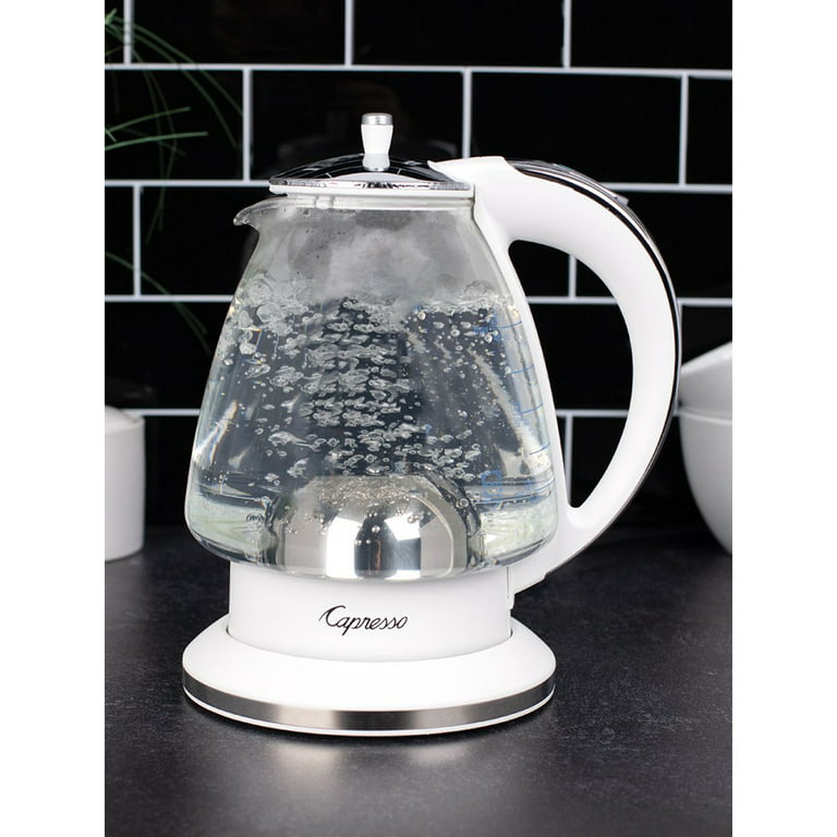 Capresso H2O Glass Water Kettle, White