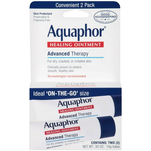 Aquaphor Healing Skin Ointment, Advanced Therapy, 0.35 oz ea (Pack of 2)