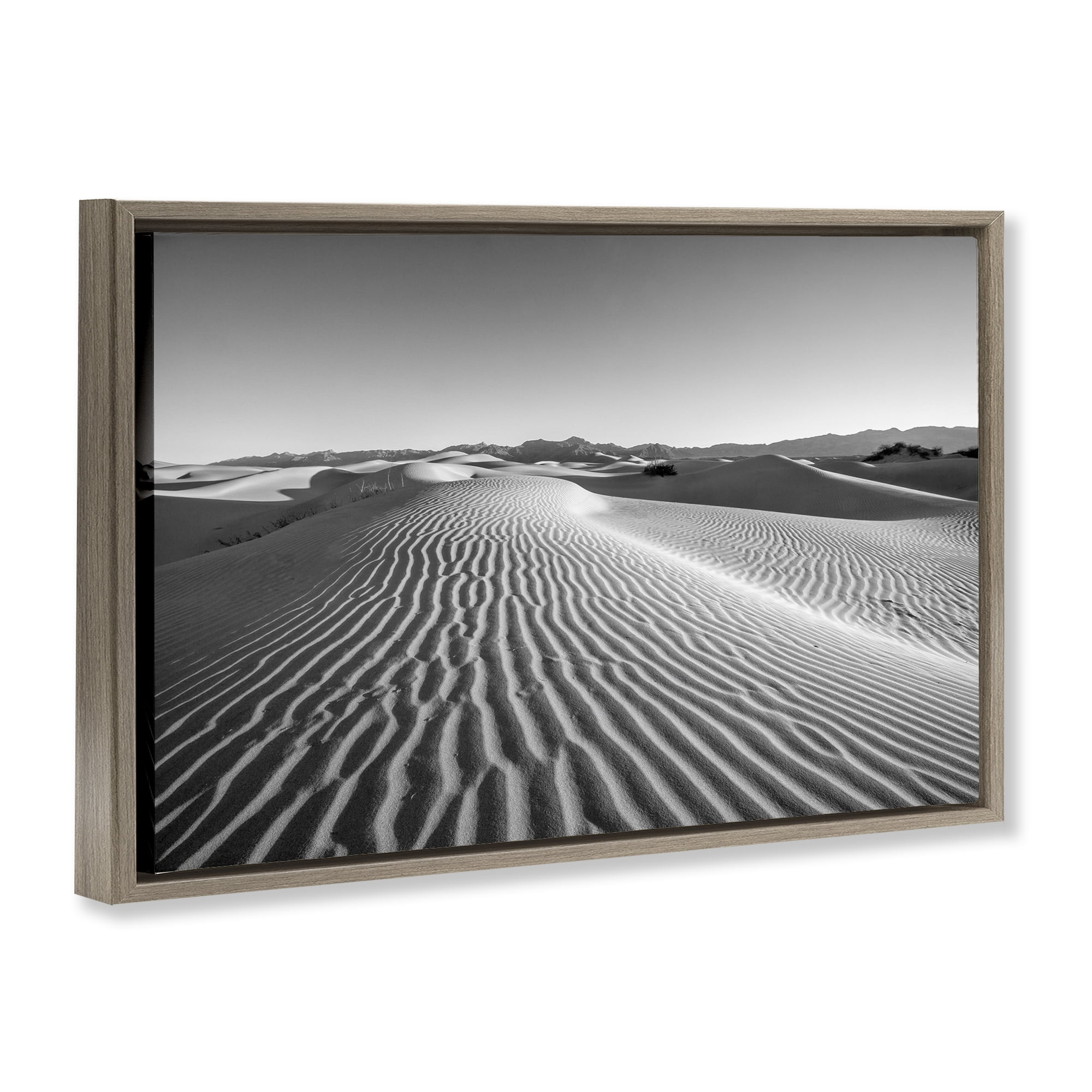 Stupell Industries Sand Waves In The Distance Brown Framed Floater Canvas Wall Art, design by Jon Evan